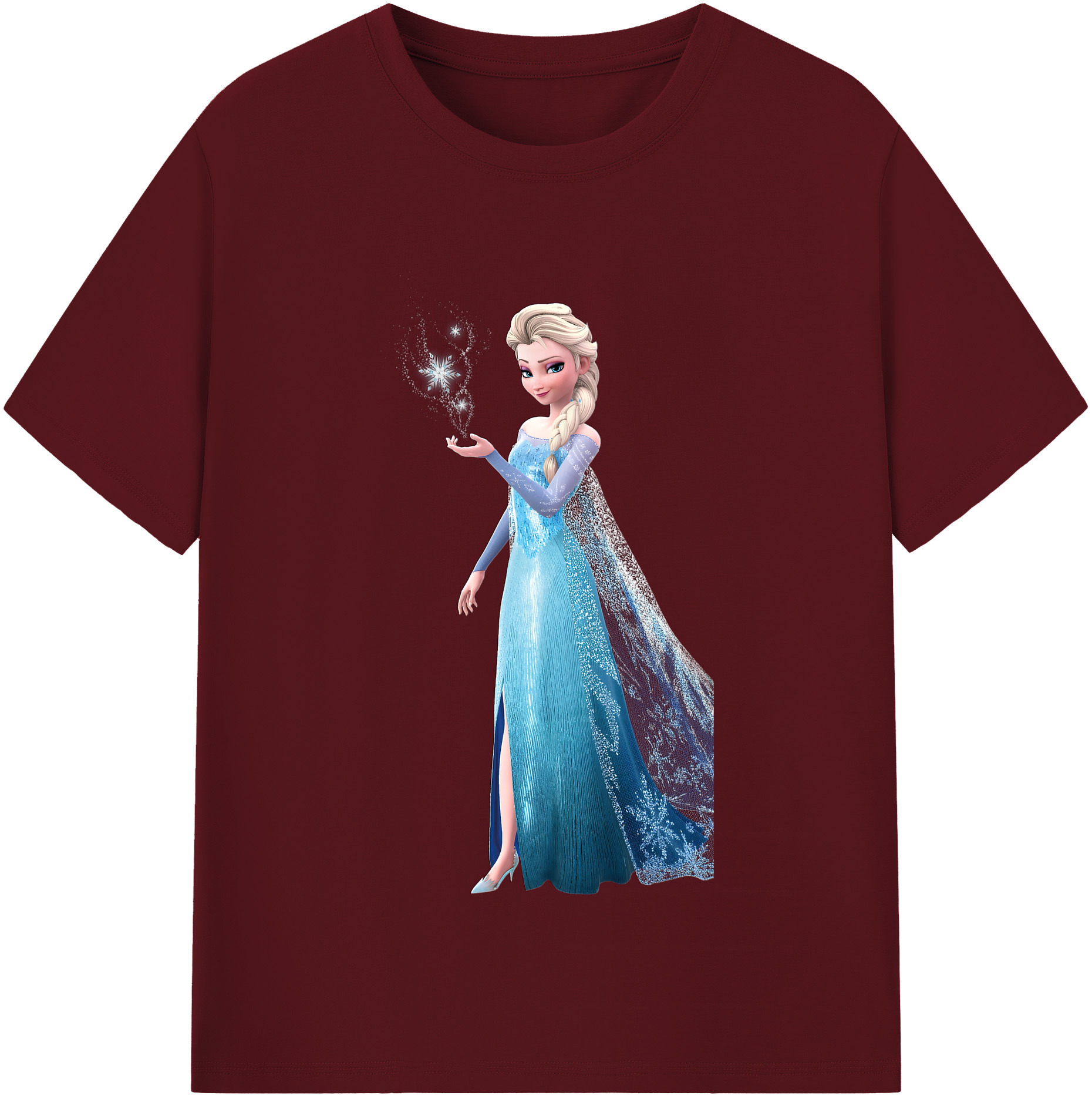 （画像用） アナと雪の女王 アンナ エルサ Frozen Anna Elsa 綿100％半袖Tシャツ（フロントプリント）